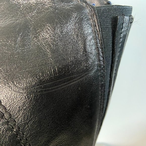 COLLEGE by Regence Vintage Black Leather Pull On Boots Size 8 - Picture 4 of 10